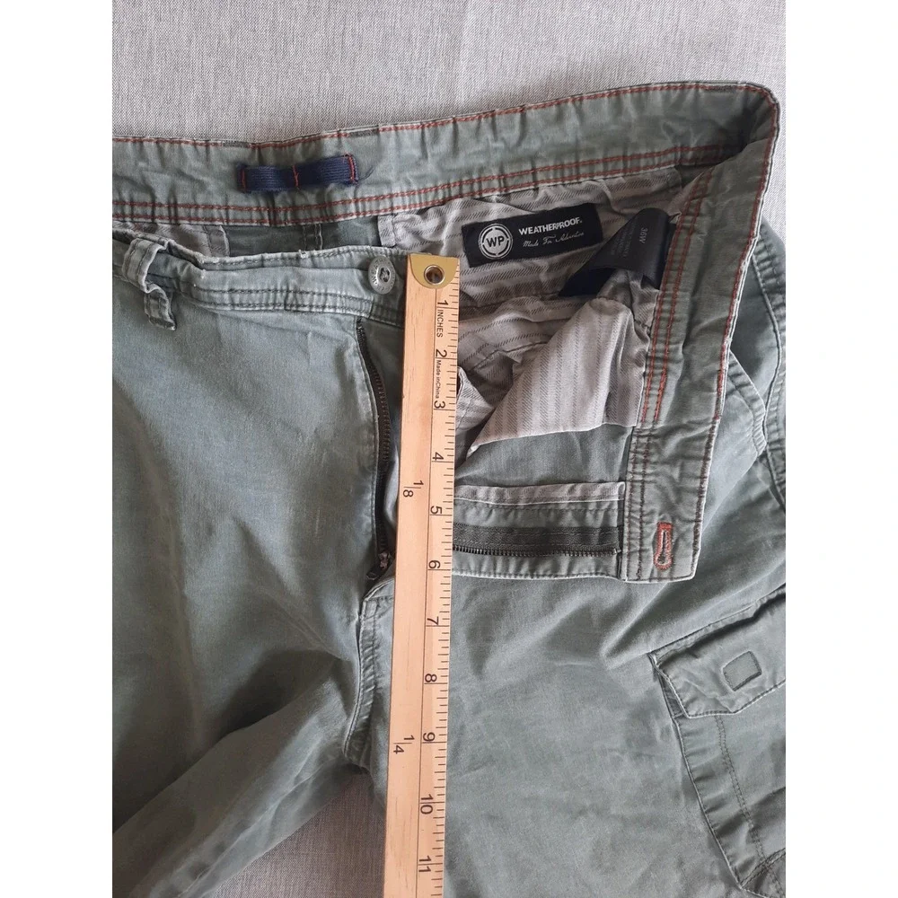 Weatherproof Men's 36W Utility Cargo Spandex Short Military Green Cotton Blend